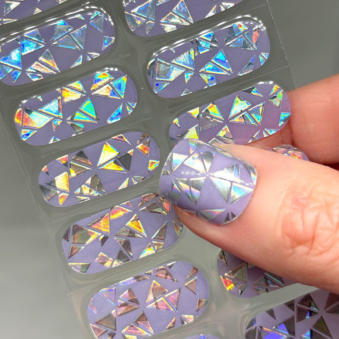 🎁 Fractal Frequency Exclusive No Light Gel Nail Wraps (NLG) (HOLO) (100% off)