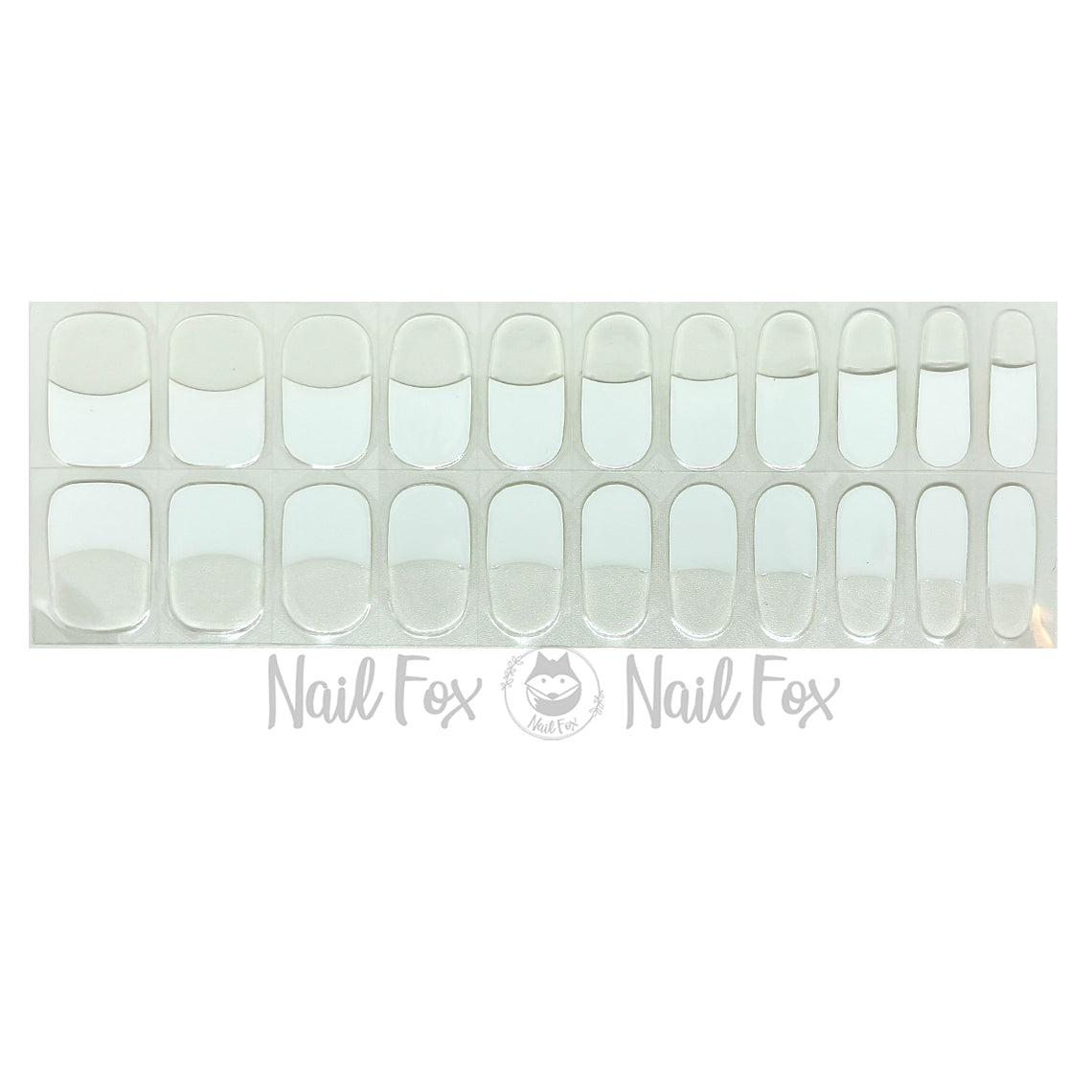 White French Tips No Light Gel Nail Wraps (NLG)