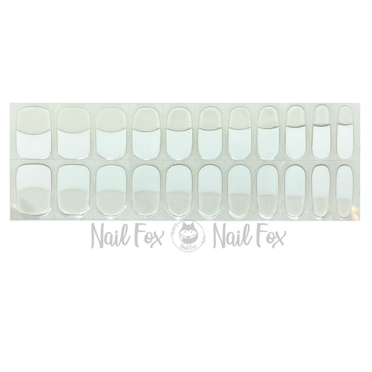White French Tips No Light Gel Nail Wraps (NLG)
