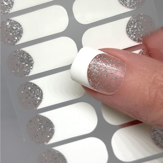 Frosted French Nail Wraps (Glitter)