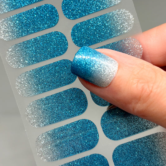 Frosty Blue Nail Wraps