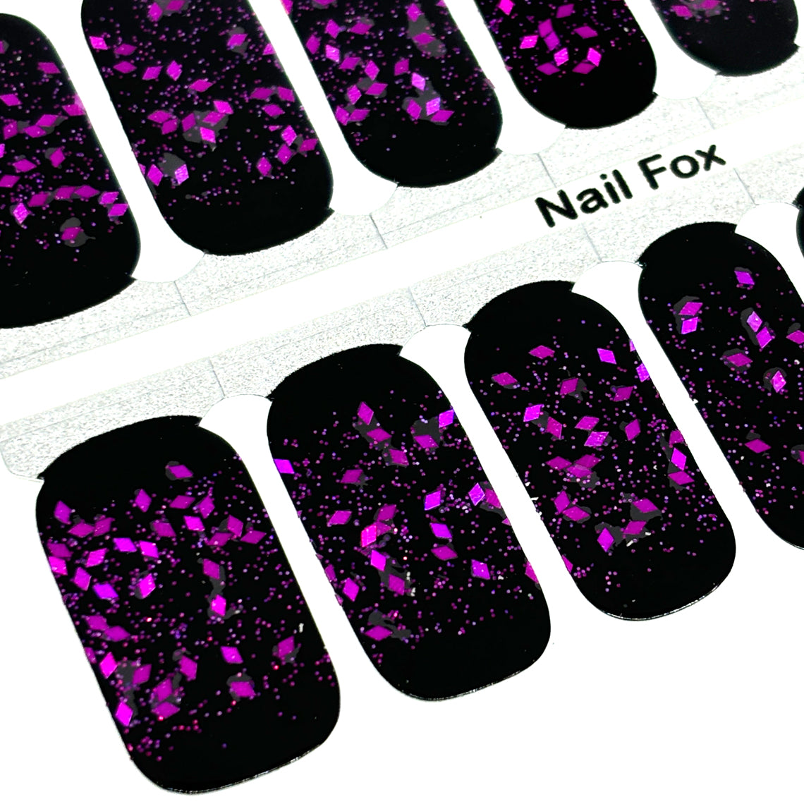 Fuchsia Fantasy Exclusive Design Nail Wraps (HOLO GLITTER)