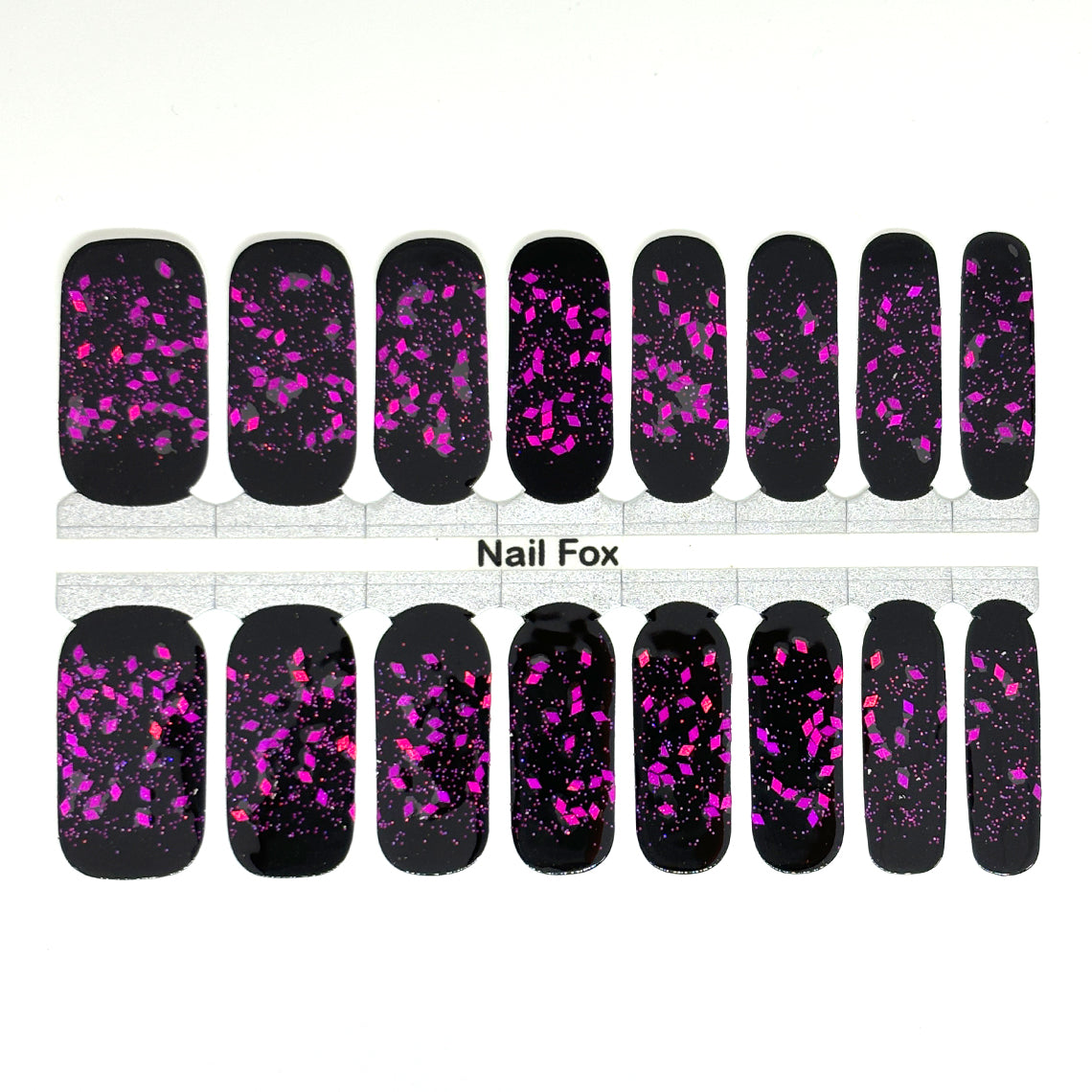 Fuchsia Fantasy Exclusive Design Nail Wraps (HOLO GLITTER)