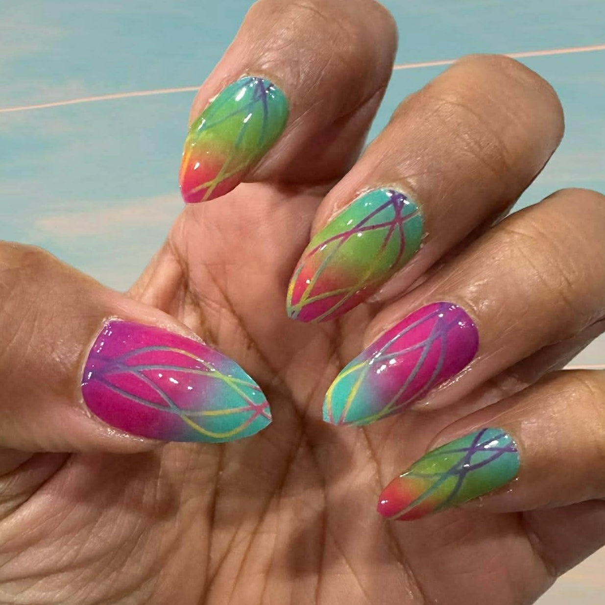 Summer Vibes Exclusive No Light Gel Nail Wraps (NLG)