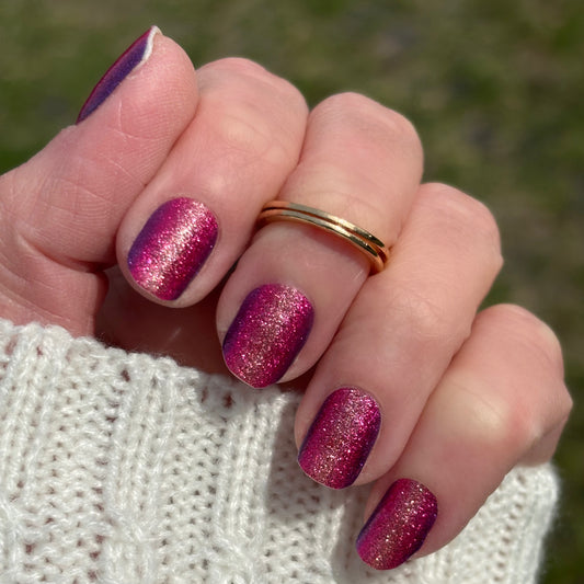 Tropicana Ombre Exclusive Design Nail Wraps (GLITTER)