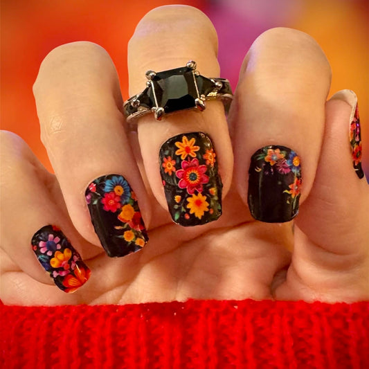 Fiesta Floral Exclusive Design Nail Wraps