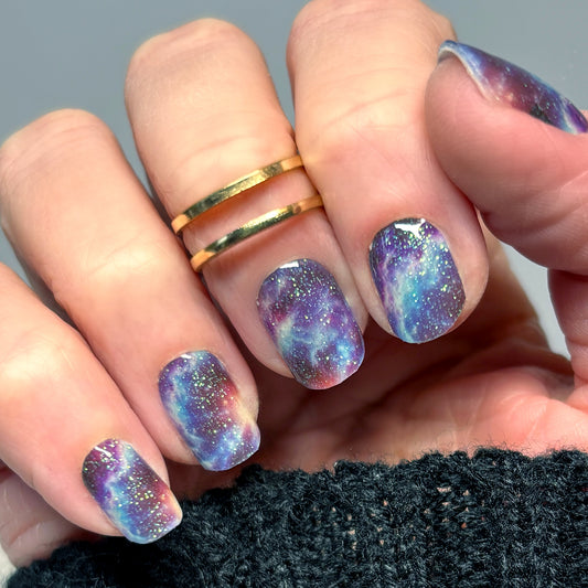 Galaxy Glam Exclusive No Light Gel Nail Wraps (NLG)