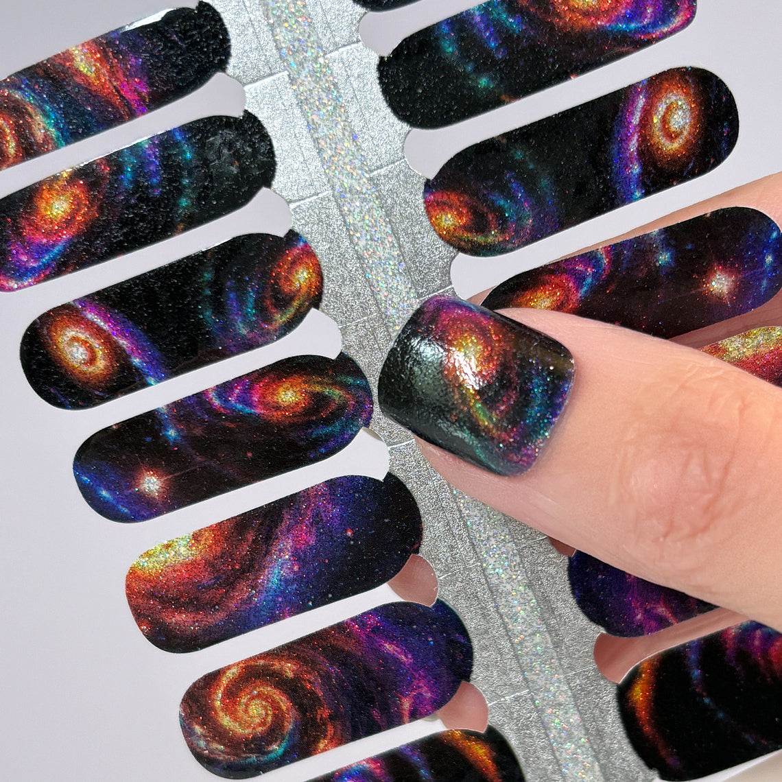 Galaxy Glitter Nail Wraps