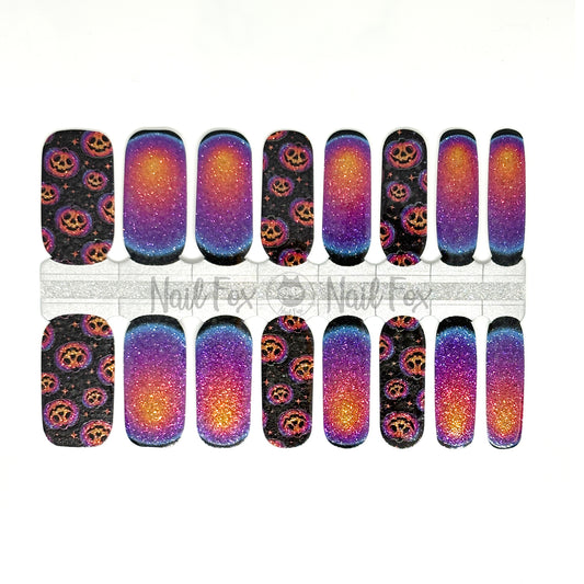 Glittering Pumpkins Nail Wraps (GLITTER)