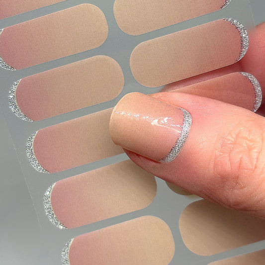 Glitzy Natural Nail Wraps (GLITTER)