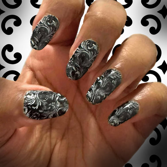 Gothic Damask Exclusive Design Nail Wraps