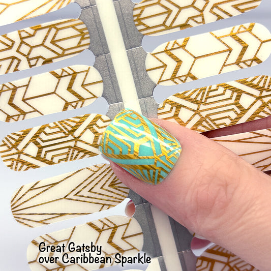 Great Gatsby Overlay Exclusive Design Nail Wraps (HOLO FOIL)