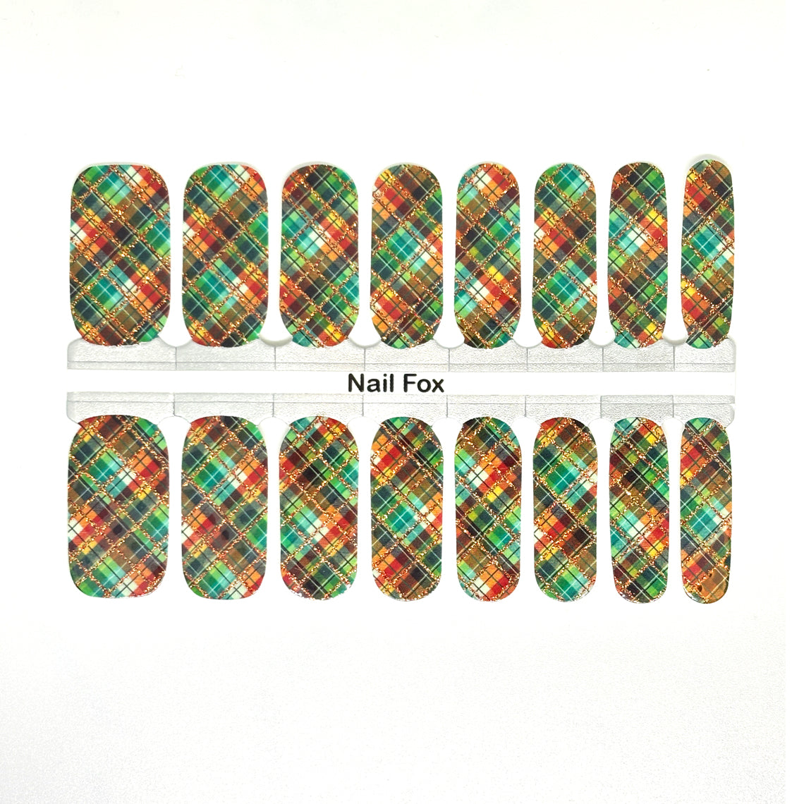 Highland Harvest Plaid Exclusive Design Nail Wraps (GLITTER LINES)