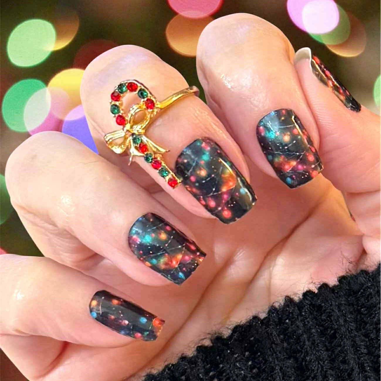 Holiday Lights Nail Wraps (PEARL)