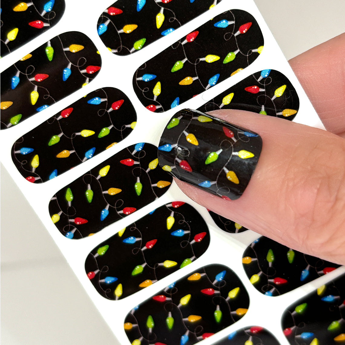 Holiday Lights Nail Wraps