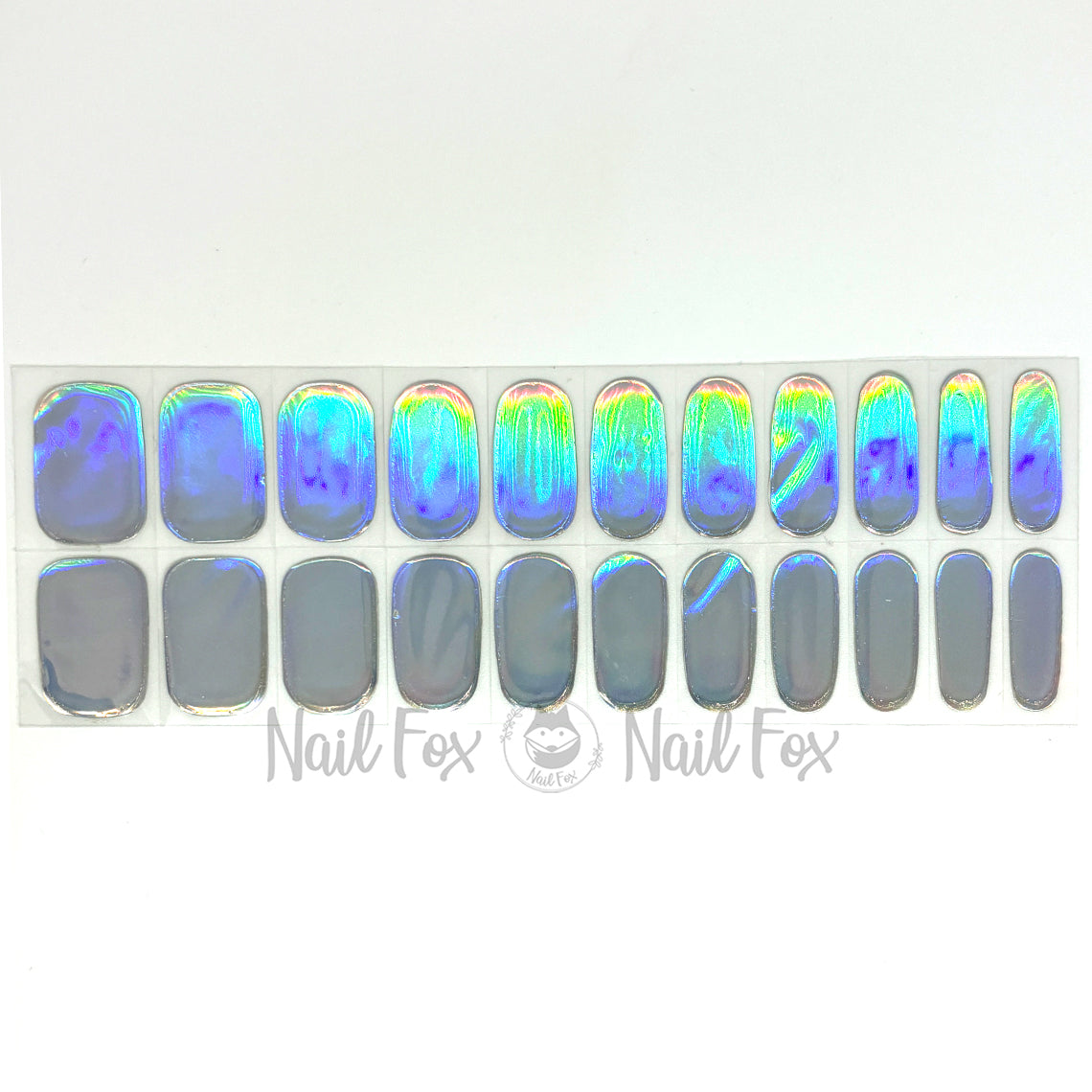 Holo Chrome No Light Gel Nail Wraps (NLG)