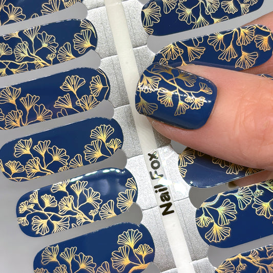 Holo Ginkgo Exclusive Design Nail Wraps (HOLO FOIL)