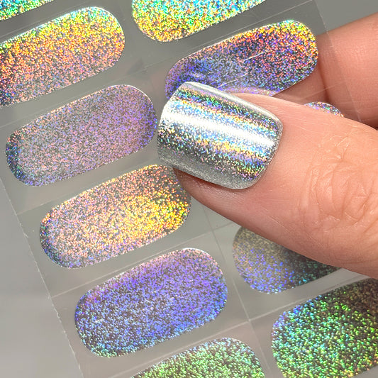 Holo Glam No Light Gel Nail Wraps (NLG)