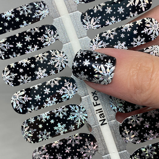Holo Snowflakes Exclusive Design Nail Wraps (HOLO)