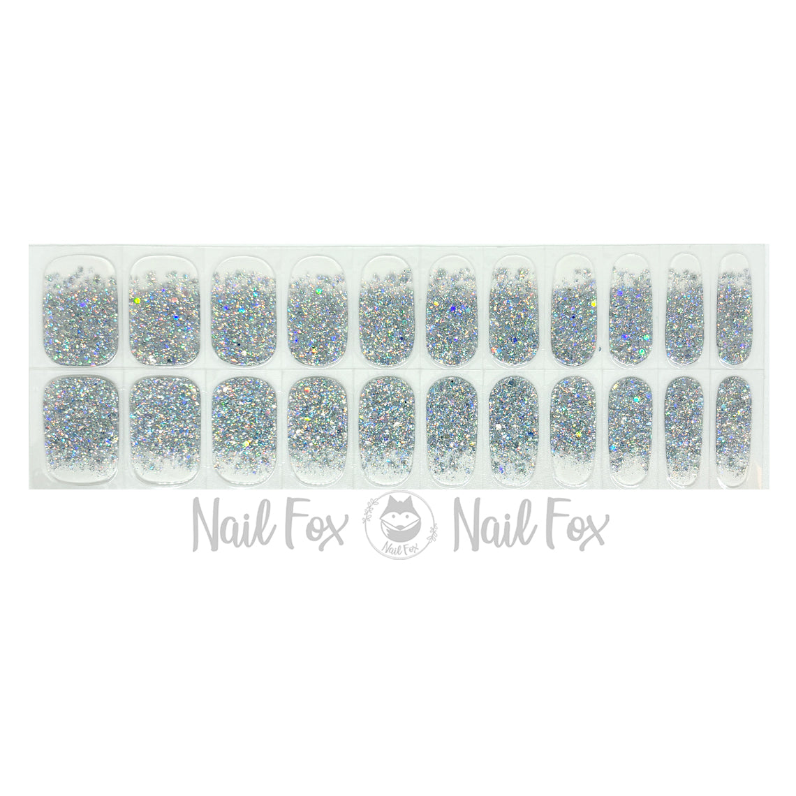 Holographic Glitter No Light Gel Nail Wraps (NLG)