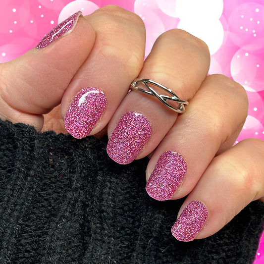 Holographic Mauve No Light Gel Nail Wraps (NLG)