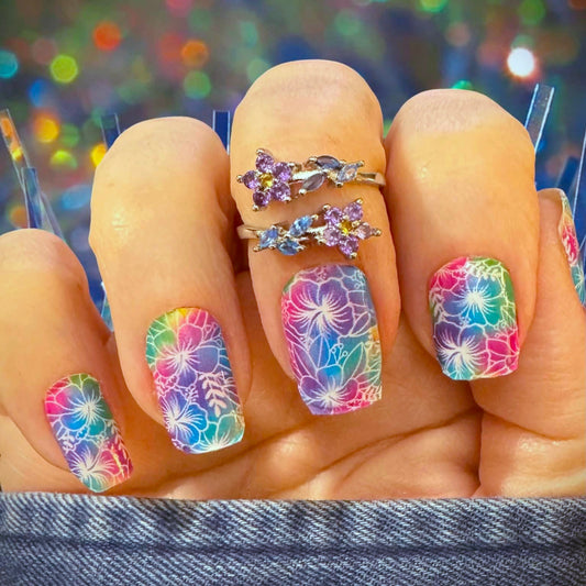 Island Bloom Exclusive Design Nail Wraps