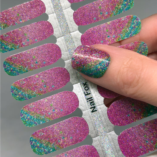 Joyful Glitter Exclusive Design Nail Wraps (GLITTER)