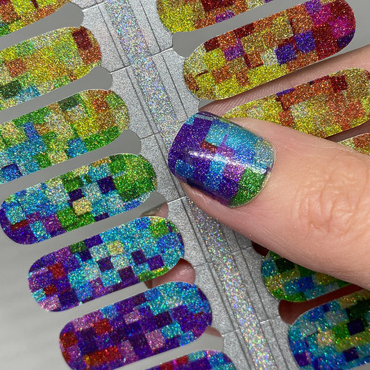 Kaleidoscope Glitter Nail Wraps