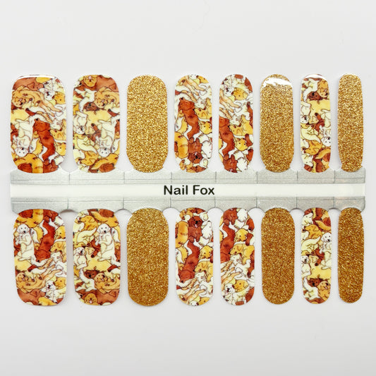 Labrador Love Exclusive Design Nail Wraps (GLITTER)