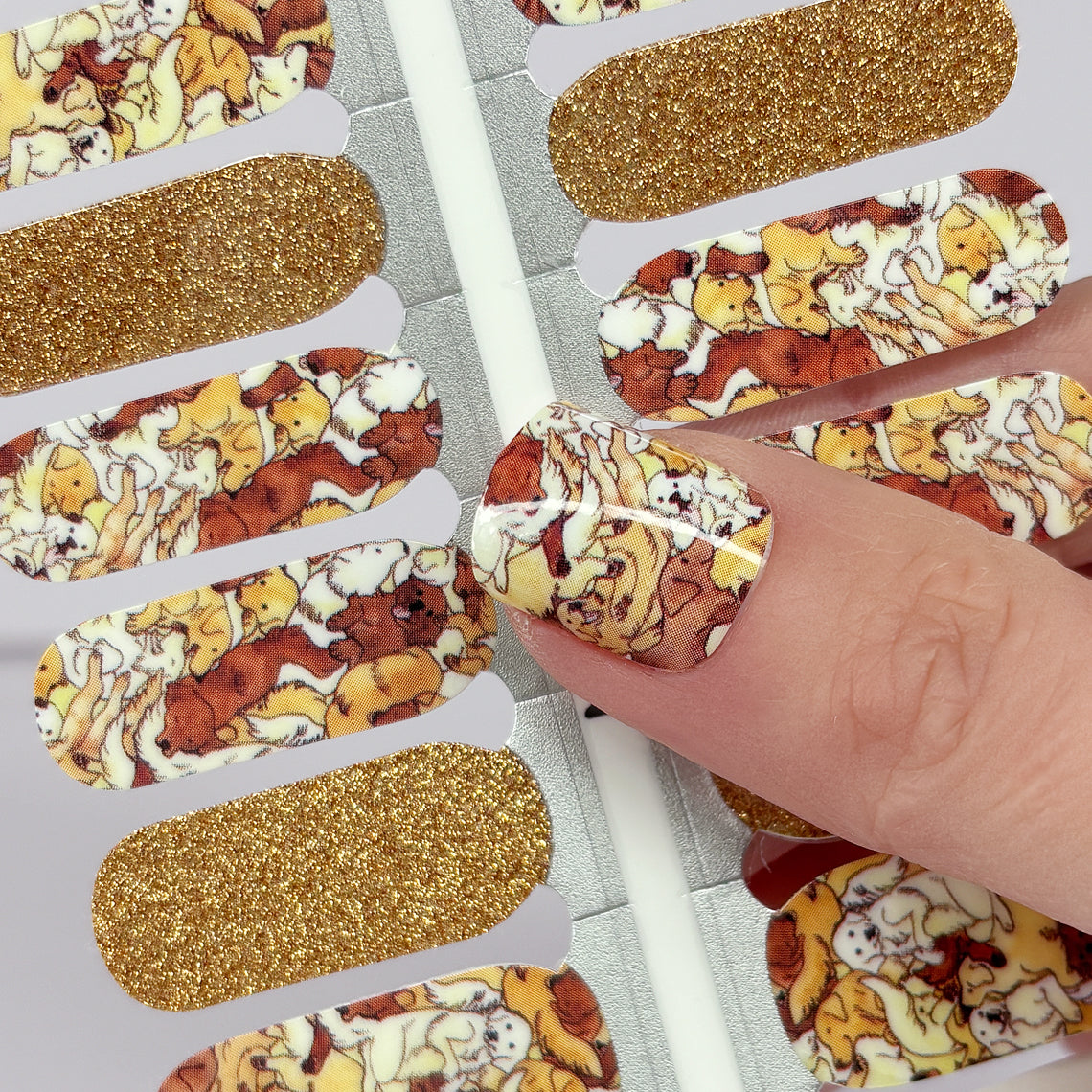 Labrador Love Exclusive Design Nail Wraps (GLITTER)
