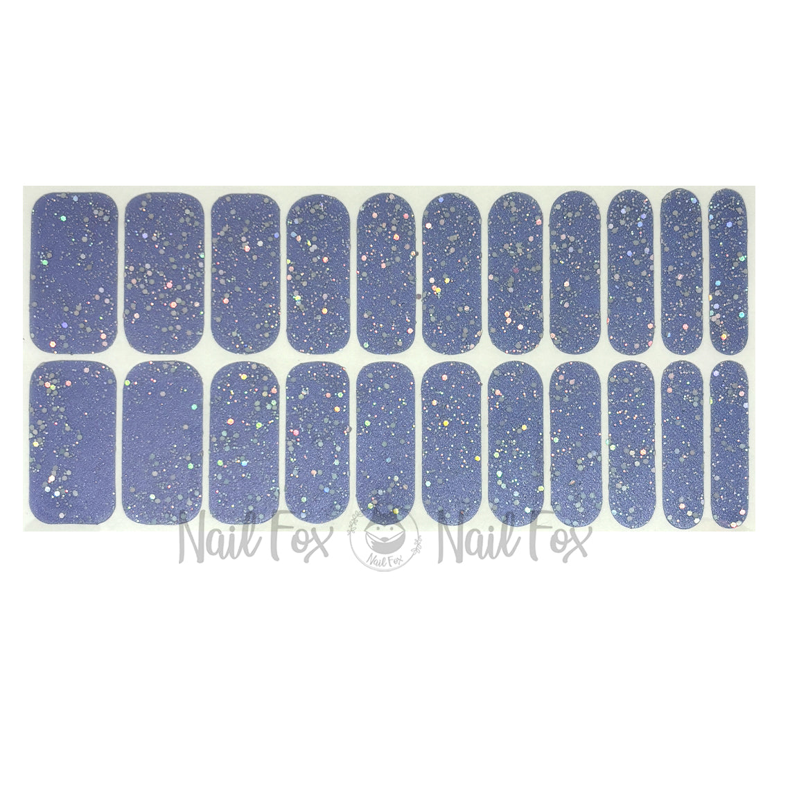 Lavender Bling Nail Wraps (GLITTER & WIDE)