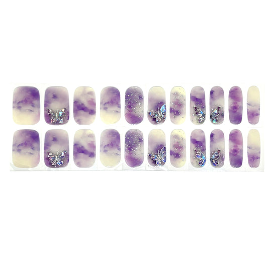 Lavender Flutter No Light Gel Nail Wraps (NLG)