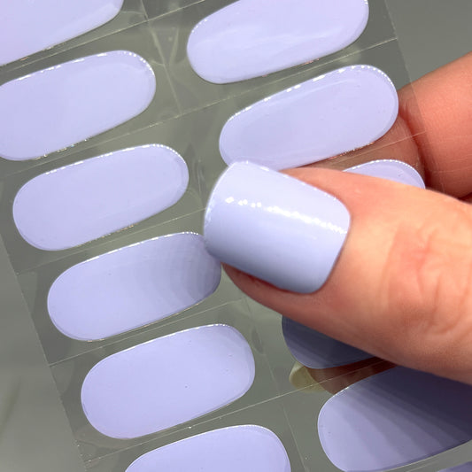 Lavender Solid No Light Gel Nail Wraps (NLG)