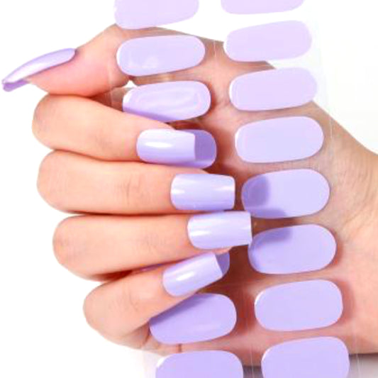 Lavender Solid No Light Gel Nail Wraps (NLG)