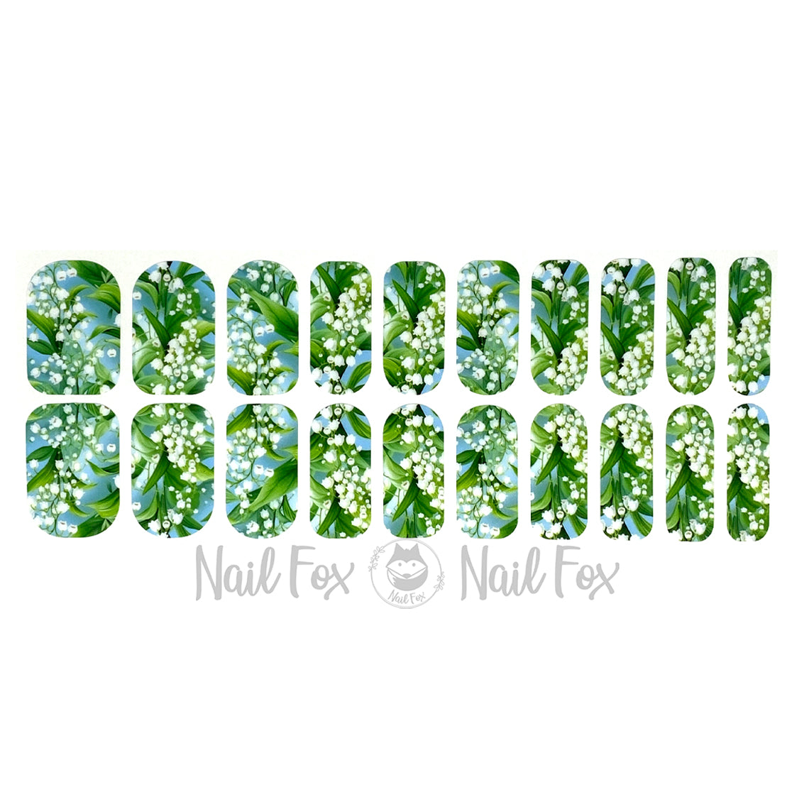 Lily of the Valley Exclusive Design Nail Wraps (WIDE)