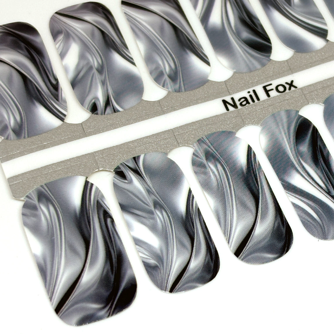 Liquid Silver Exclusive Design Nail Wraps