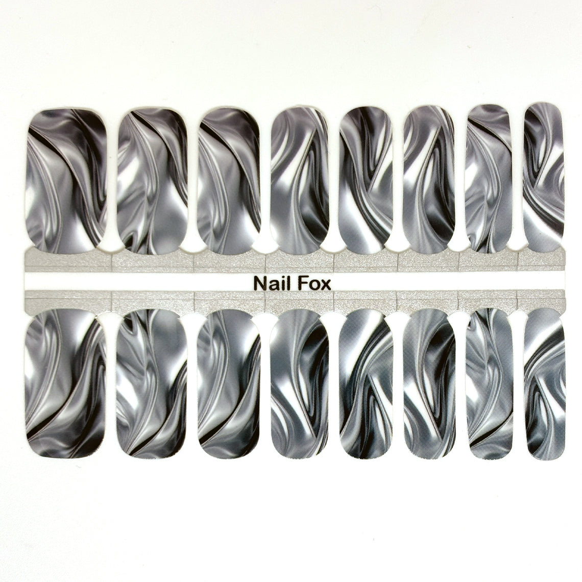 Liquid Silver Exclusive Design Nail Wraps