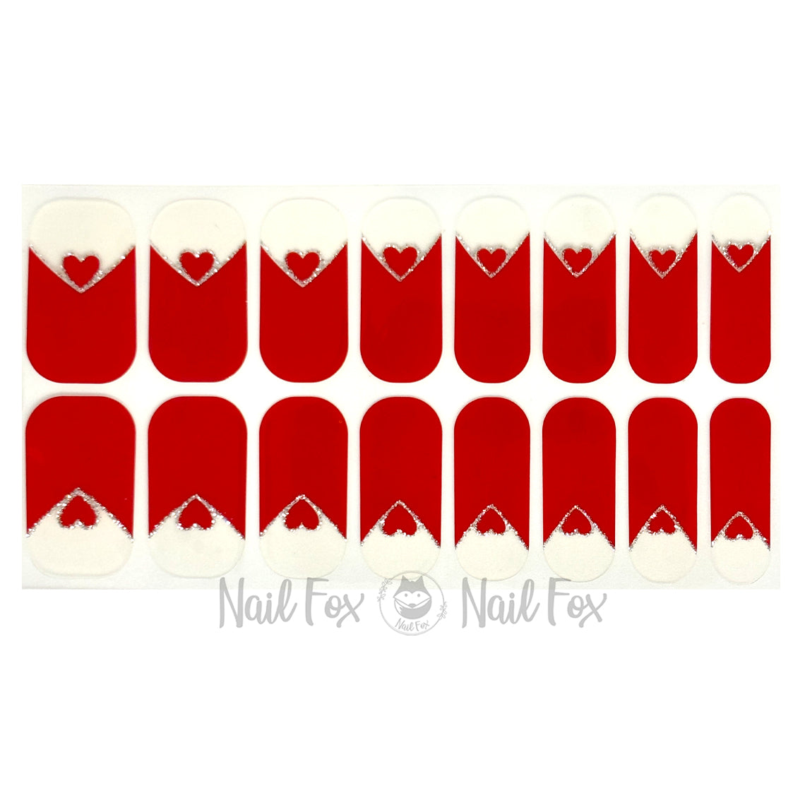 Lovestruck French Nail Wraps (Glitter)