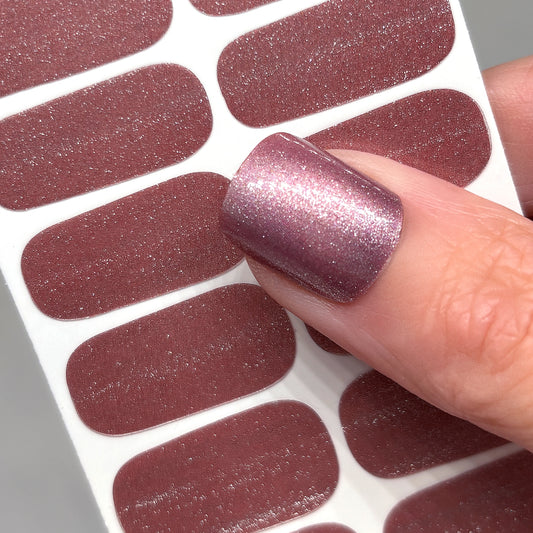 Mauve Shimmer Nail Wraps