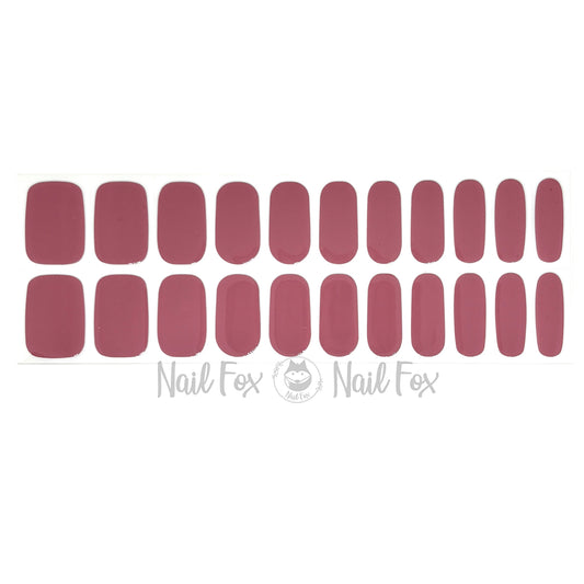 Mauve Solid No Light Gel Nail Wraps (NLG)