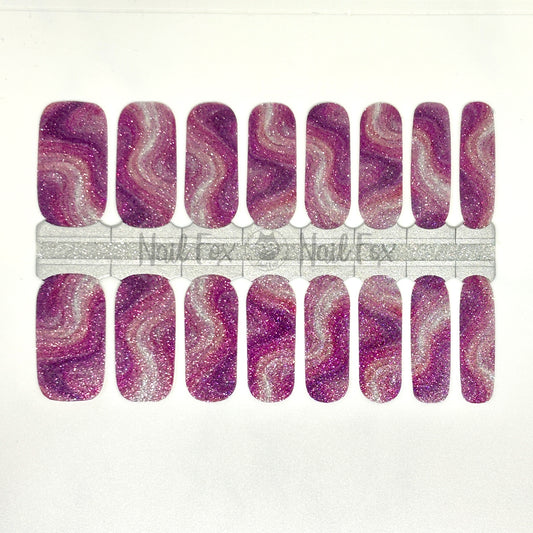 Merlot & Moonlight Nail Wraps (GLITTER)