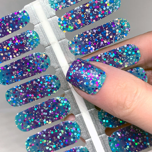 Mermaid Bling Glitter Nail Wraps