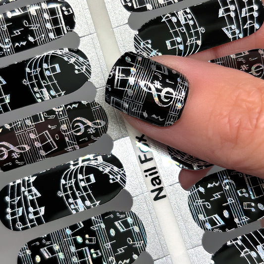 Midnight Melody Exclusive Design Nail Wraps (HOLO)