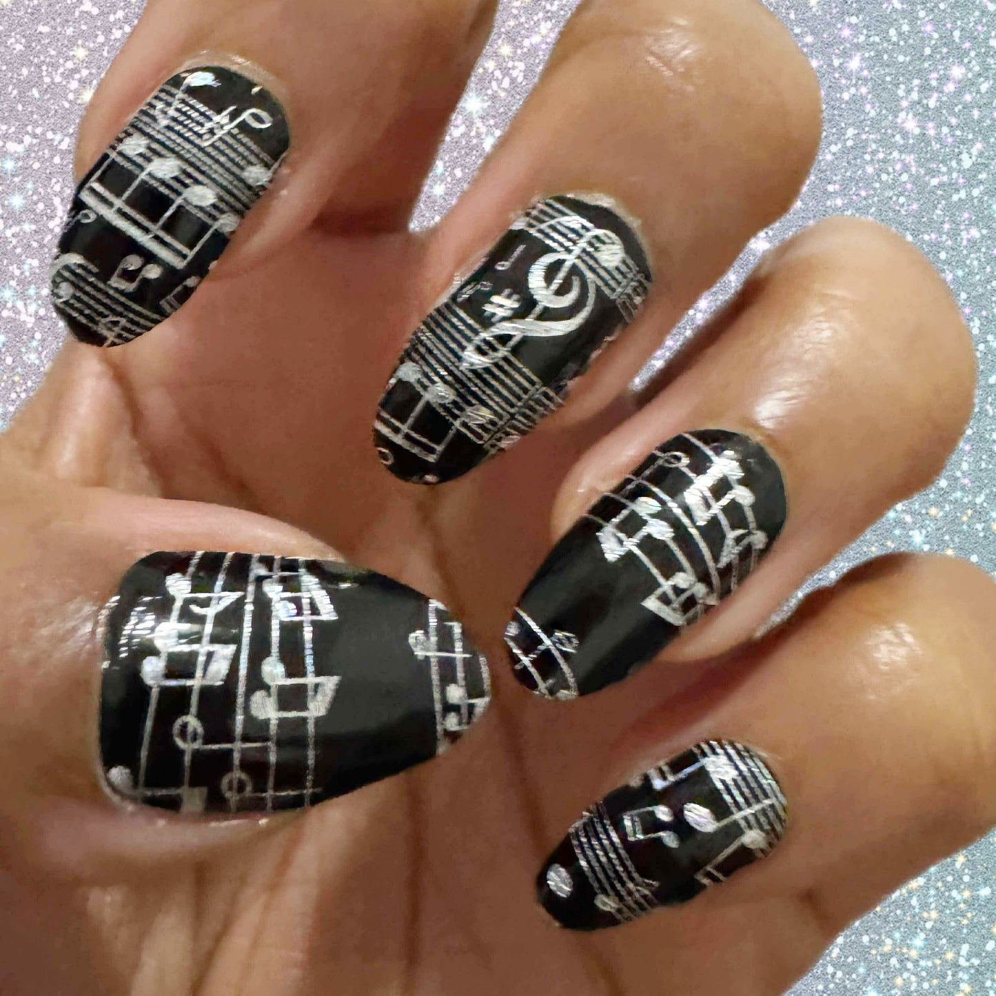 Midnight Melody Exclusive Design Nail Wraps (HOLO)