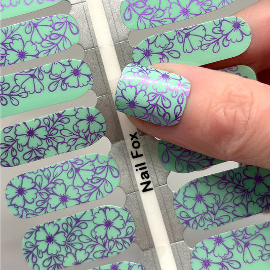 Mint to Bloom Exclusive Design Nail Wraps (FOIL)