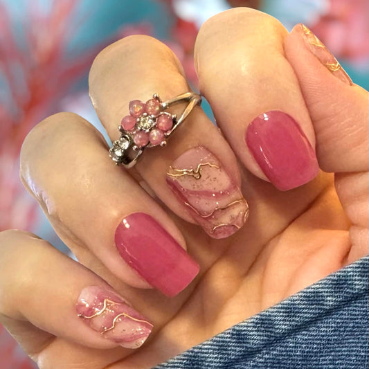 Molten Mauve No Light Gel Nail Wraps (NLG)