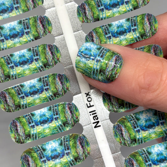 Monet Waterlily Pond Exclusive Design Nail Wraps