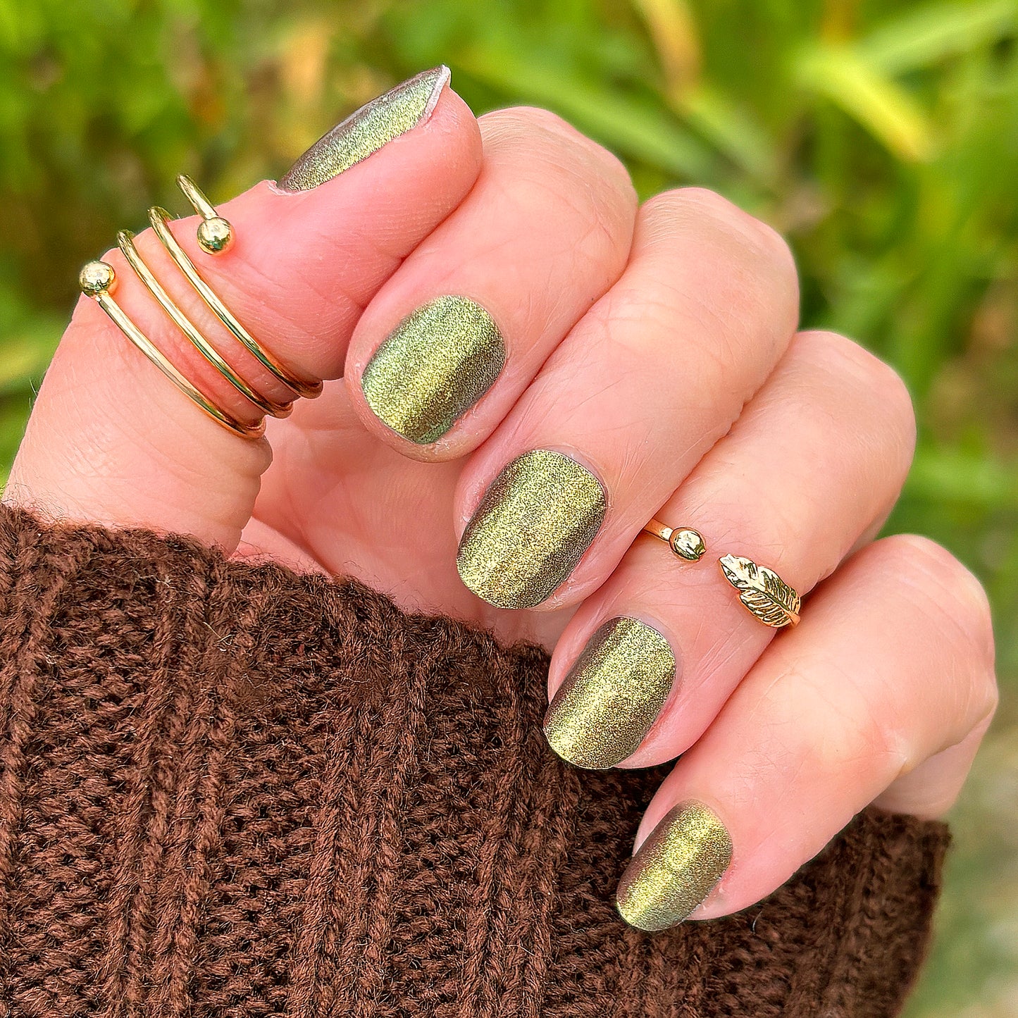 Mystic Olive Exclusive Nail Wraps (Color Shift Green/Brown/Olive)