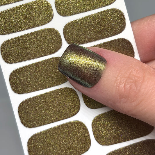 Mystic Olive Exclusive Nail Wraps (Color Shift Green/Brown/Olive)