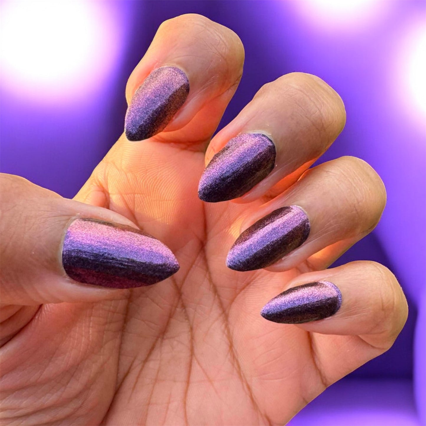 Mystic Orchid Exclusive Nail Wraps (Color Shift Black/Mauve/Purple)